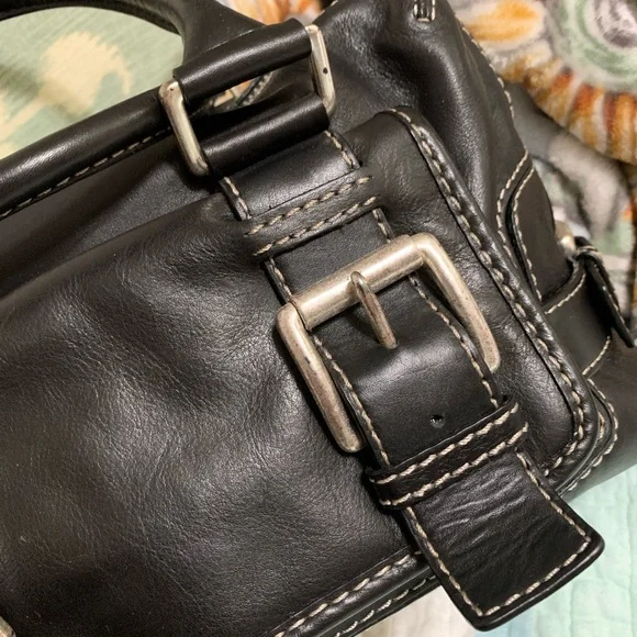 Michael Kors❤️🎁classic📌rare beautiful vintage📌Black Leather satchel - Picture 3 of 16